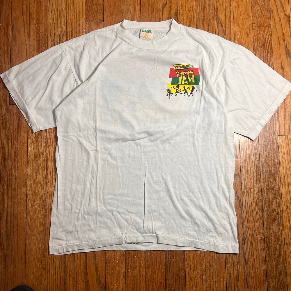 Vintage 90s 99 Bananas Banana Jam Reggae Grap T Shirt Q-Tees Made in California